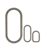 Set of 3 Oval Mirrors - Dakota Brown