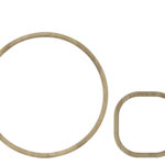 Set of 2 Round Mirrors - Light Oak