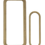 Set of 2 Oval Mirrors - Light Oak
