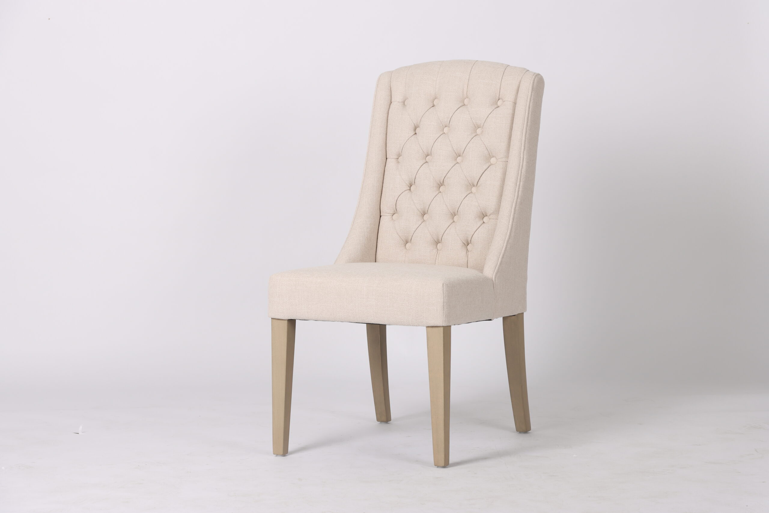 DAYTONA CHAIR BEIGE FABRIC (1) Daytona Beige Fabric Dining Chair - 49.5cm Seat Height (must be ordered in pairs) - Image 1