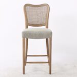Bonnie Steeple Grey Fabric Counter Stool - S.H. 66.5cm