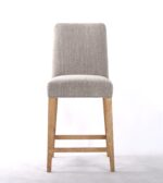 Emma Oatmeal Fabric Counter Stool - S.H. 66.5cm - Image 2