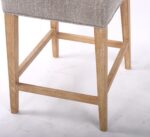 Emma Oatmeal Fabric Counter Stool - S.H. 66.5cm - Image 6