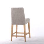 Emma Oatmeal Fabric Counter Stool - S.H. 66.5cm - Image 4