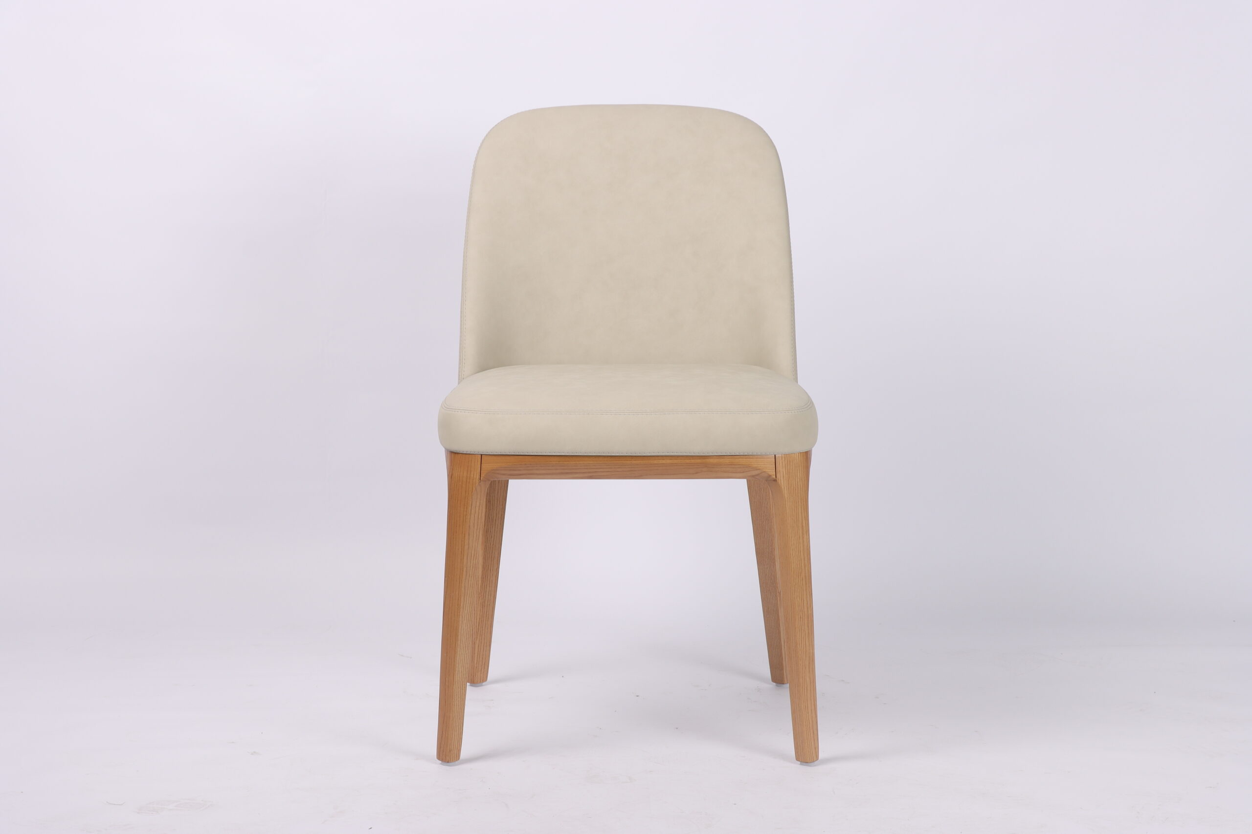 LUCYCHAIR Lucy PU Dining Chair with Fabric Back - Seat Height 50cm (must be ordered in pairs) - Image 1