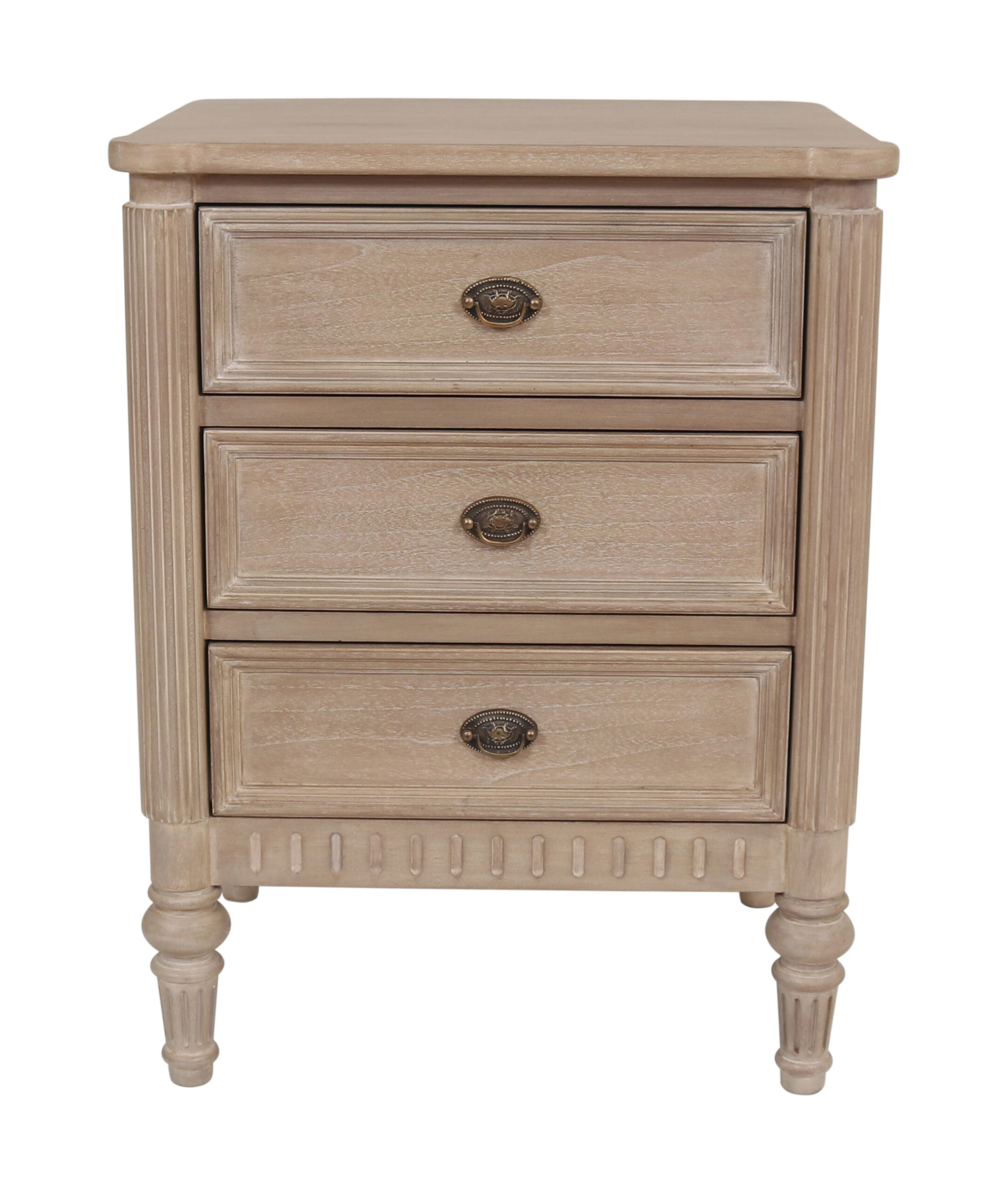 WILLOW20 Willow 3 Dwr Bedside - Timber Wash - Image 1