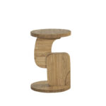 35cm Dakota Round Side Table - Light Oak