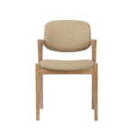 Mila Camel PU Dining Chair - 49cm Seat Height