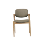 Mila Saddle Brown PU Dining Chair - 49cm Seat Height