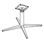 Metal Bronze 360° Swivel Leg (must be ordered in pairs)