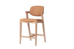 Mila Cognac PU Stool - 67cm Seat Height