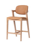 Mila Cognac PU Stool - 67cm Seat Height