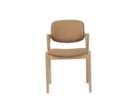 Mila Cognac PU Dining Chair - 49cm Seat Height