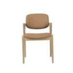 Mila Cognac PU Dining Chair - 49cm Seat Height