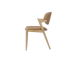 Mila Cognac PU Dining Chair - 49cm Seat Height - Image 3