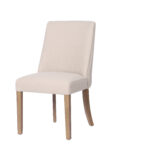 Rosa Beige Linen Chair - 48cm Seat Height (Must Be Ordered in Pairs)