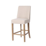Rosa Beige Linen Counter Stool - 67cm Seat Height