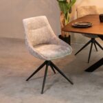 Marlow Stone Fabric 360° Swivel Dining Chair (must be ordered in pairs) - Image 8