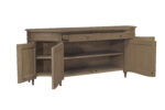 200cm Sofia 4 Door Sideboard - Smoked Oak - Image 3
