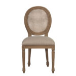 Sofia Rattan Balloon Back Dining Chair with Removable Seat Pad - Smoked Oak - Image 2