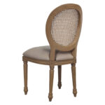 Sofia Rattan Balloon Back Dining Chair with Removable Seat Pad - Smoked Oak - Image 4