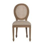 Sofia Rattan Balloon Back Dining Chair with Removable Seat Pad - Smoked Oak - Image 2