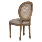 Sofia Rattan Balloon Back Dining Chair with Removable Seat Pad - Smoked Oak - Image 4