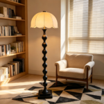 Black Wood Floor Lamp - Image 4