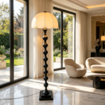 Black Wood Floor Lamp - Image 6