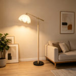 Metal & Wood Floor Lamp - Image 3