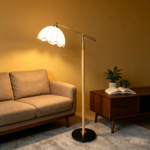 Metal & Wood Floor Lamp - Image 4