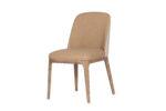 Lorna Camel PU Dining Chair with Latte Fabric Back (must be ordered in pairs)