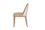 Lorna Camel PU Dining Chair with Latte Fabric Back (must be ordered in pairs) - Image 3