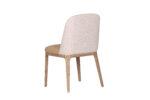 Lorna Camel PU Dining Chair with Latte Fabric Back (must be ordered in pairs) - Image 4
