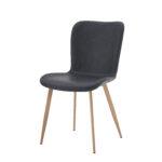 Lia PU Vintage Black Chair - 47cm S.H. (must be ordered as a box of four)