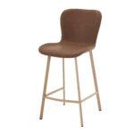 Lia PU Vintage Cognac Counter Stool - 67cm S.H. (must be ordered in pairs)