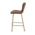 Lia PU Vintage Cognac Counter Stool - 67cm S.H. (must be ordered in pairs) - Image 3