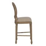 Sofia Rattan Balloon Back Counter Stool with Removable Seat Pad - Smoked Oak - S.H. 67cm - Image 3