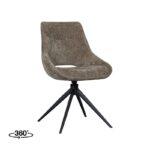 Marlow Hunter Fabric 360° Swivel Dining Chair - S.H. 49cm (must be ordered in pairs)
