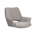 Mushroom Royal Boucle Fabric Seat Pad with Armrest - S.H. 50cm (must be ordered in pairs)